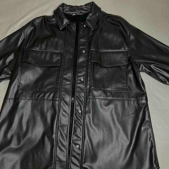 Zara Jackets & Blazers - Black leather jacket